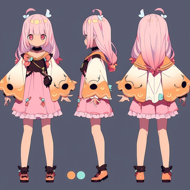 Digital Anime Girl Concept Art Fashion Enchanting characters and captivating designs come to life