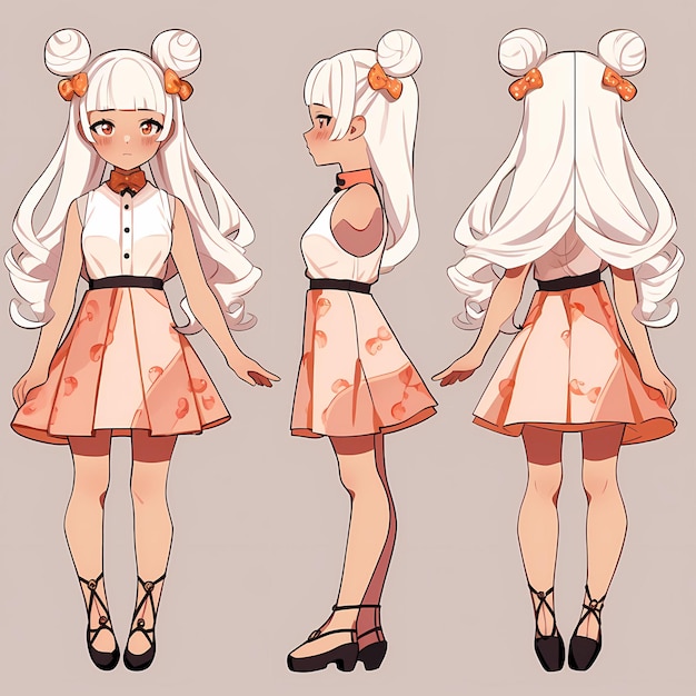 Digital Anime Girl Concept Art Fashion Enchanting characters and captivating designs come to life