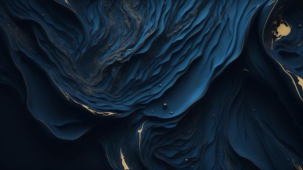 A digital art of a blue marble with gold dots