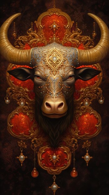 Digital art of a bull