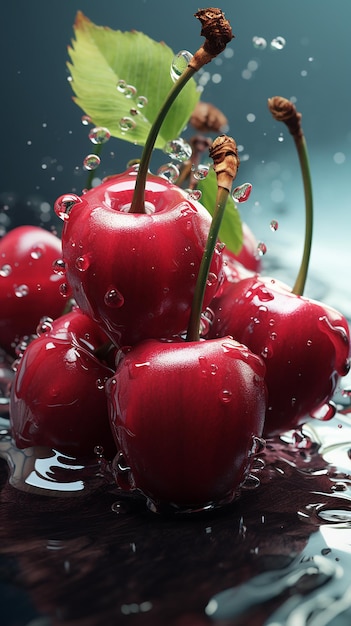 Digital Art of Cherries