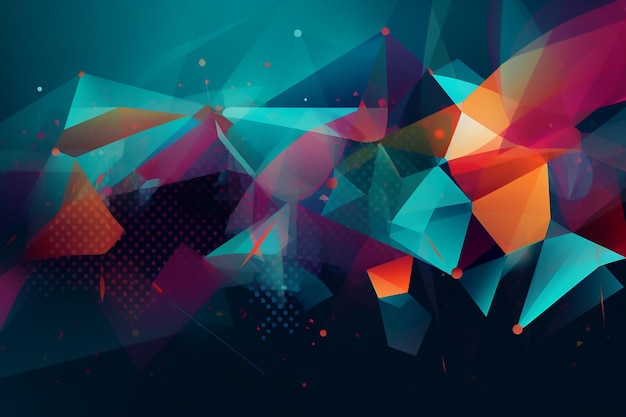 A digital art of a colorful abstract background