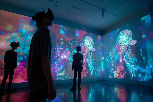 A digital art exhibition featuring interactive ins generative ai