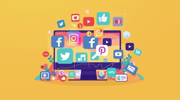 a digital art of facebook and facebook