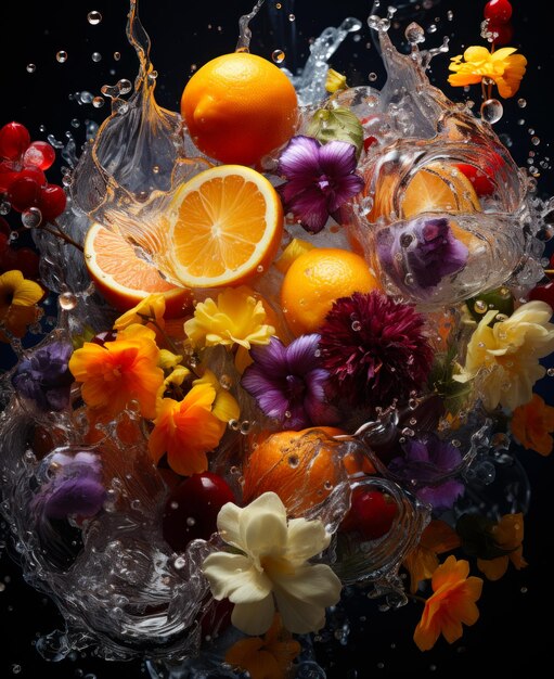 Фото Цифровое искусство для iphone обои фрукты куча апельсинов и других фруктов в воде