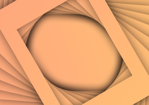 Цифровая художественная иллюстрация круга на светло-оранжевом фоне.