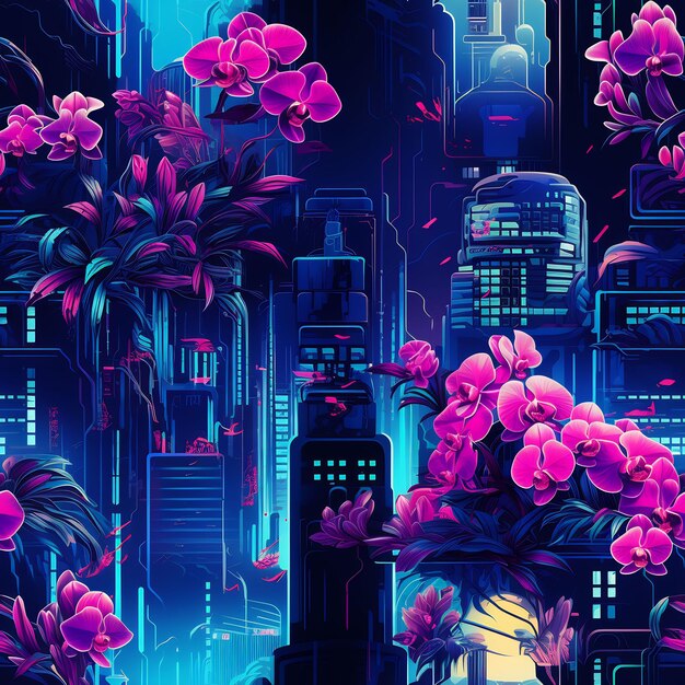 a digital art illustration of a cityscape