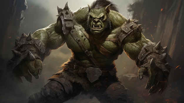 Digital Art Orc In A Rage