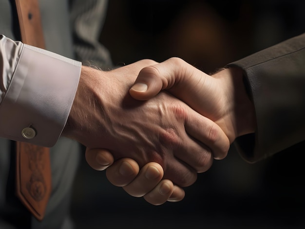 Digital Art Photo of a Handshake representing Greeting or Business Partnership or Collaboration deal