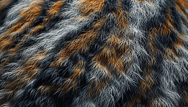 a digital art piece illustrating a closeup view of animal fur
