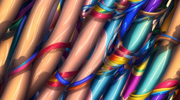 写真 デジタルアート ポップアート ネオン色彩のパターン 粒状の質感 イラスト
