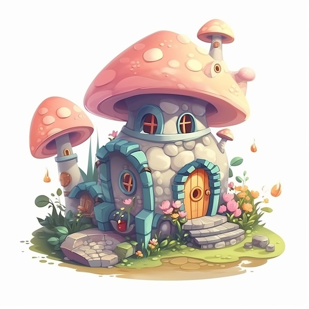 Digital art selected for the mushroom house