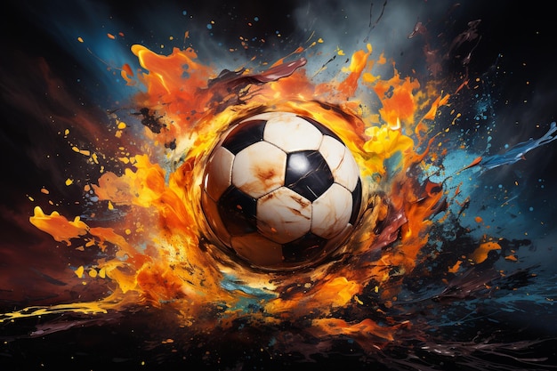 digital art selected for the soccer