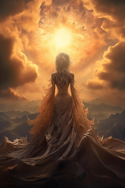 Цифровое искусство богини солнца
