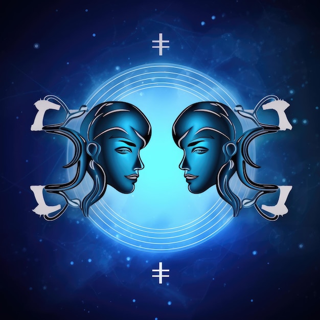 A digital art of two faces with a star and the word venus on the bottom.