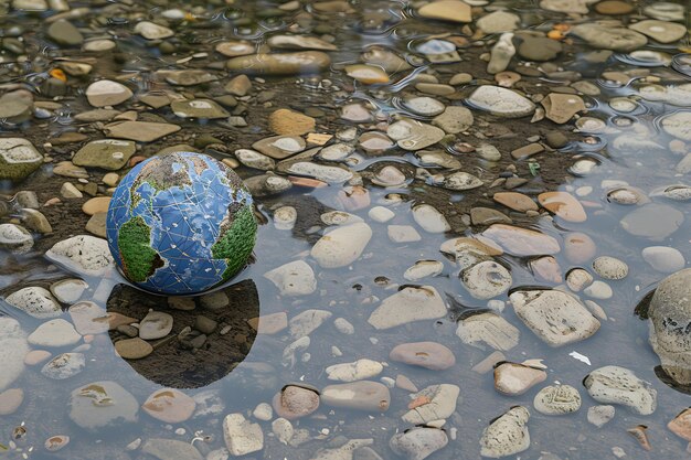 Foto arte digitale con il pianeta terra