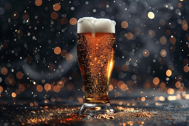digital artwork of glass with a beer inside it high quality high resolution