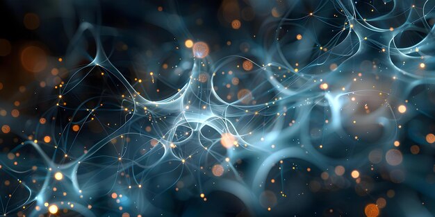 digital artwork of interconnected quantum computing system with artificial neurons and data concept quantum computing digital artwork artificial neurons interconnected system data representation