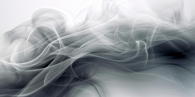 Photo digital background featuring multiple layers of grey and white smoke creating a captivating and dynamic composition generative ai