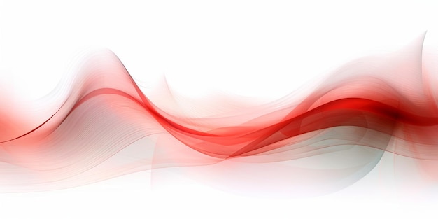 Digital background featuring a white backdrop with a vibrant red wave of light