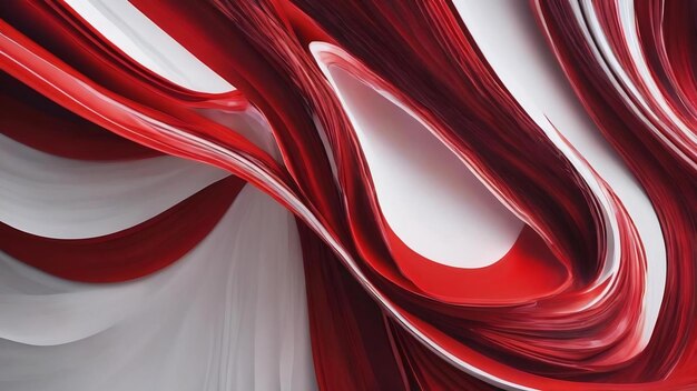 Digital background featuring a white backdrop with a vibrant red wave of light