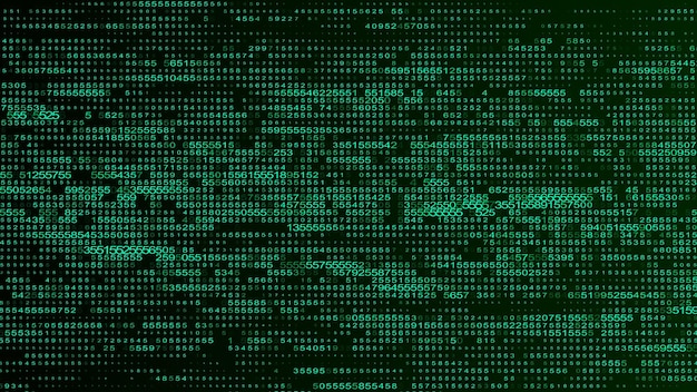 Digital background green matrix Coding or hacking concept Abstract data concept 3d rendering