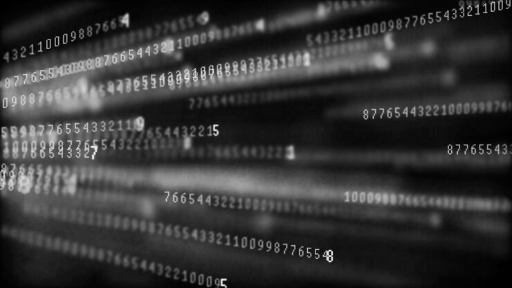 Photo digital background matrix binary computer code hacker concept 3d rendering