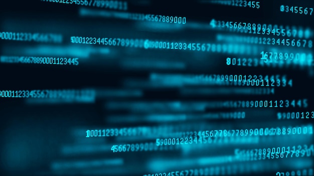 digital background matrix data packets binary computer code hacker concept 3d rendering