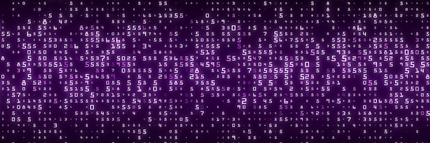 Digital background purple matrix Coding or hacking concept Abstract data concept 3d rendering