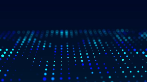 digital background with musical glowing particles big data visualization 3d rendering