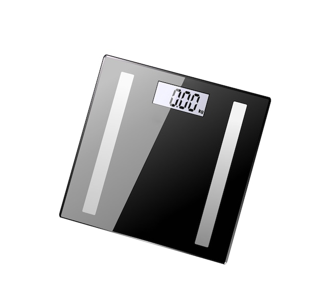 Photo digital bathroom scale isolated