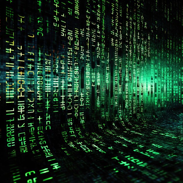 Premium AI Image | Digital binary code background