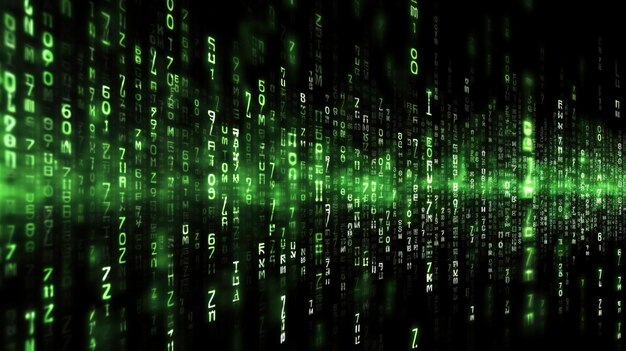 Premium AI Image | Digital binary code background