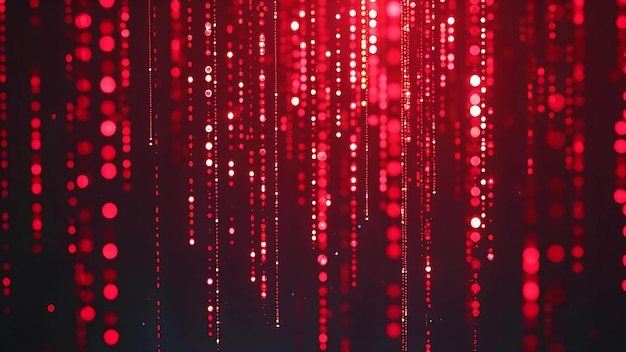 डिजिटल बाइनरी कोड नंबर डिस्प्ले पृष्ठभूमि बाइनरी कोड चित्रण एक मंत्रमुग्ध कर देने वाली लाल पृष्ठभूमि का निर्माण करता है