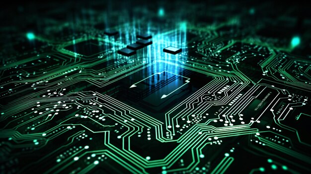 Digital binary data and electronic circuit board