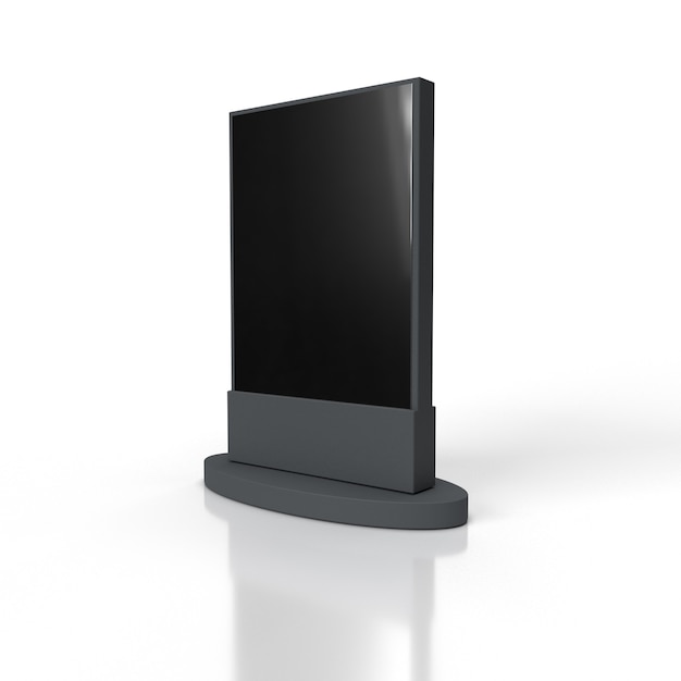 Digital black signage stad reclame geïsoleerd wit