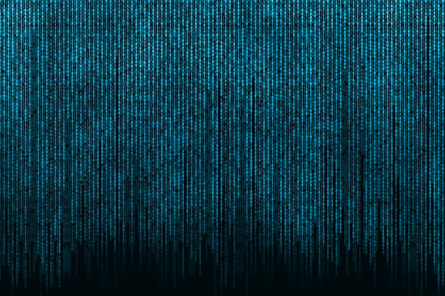 Цифровой синий матричный фон