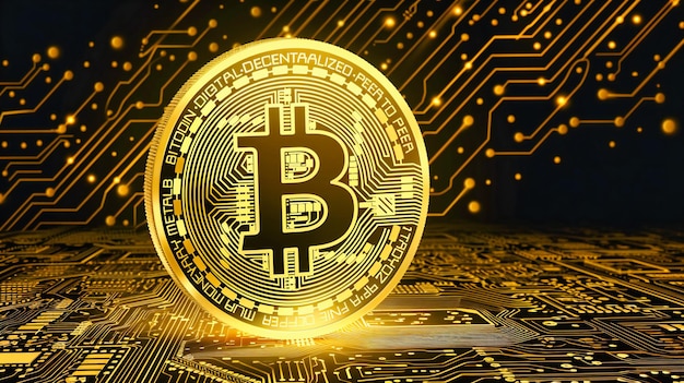 digital business bitcoin crypto currency electronic coin with internet money finance in bit banking economy financial