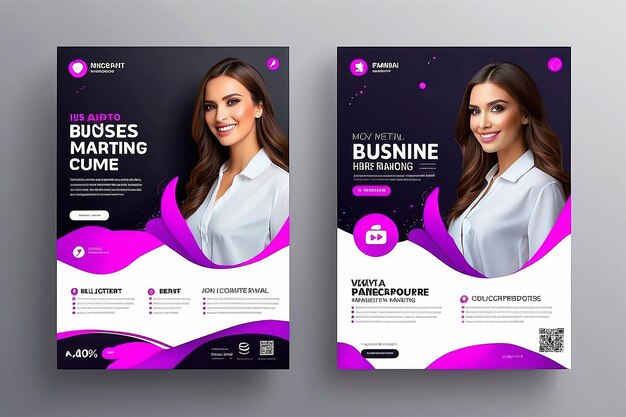 Digital business marketing banner for social media post template