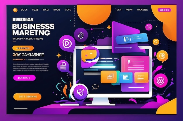 Digital Business Marketing Web Banner For Social Media Post Design