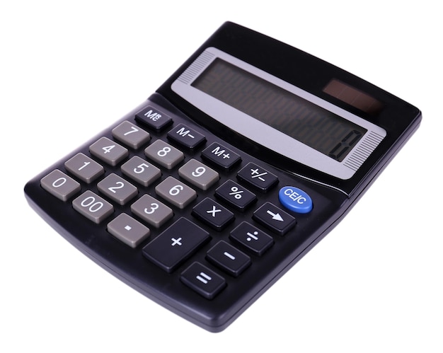 Digital calculator isolated on white