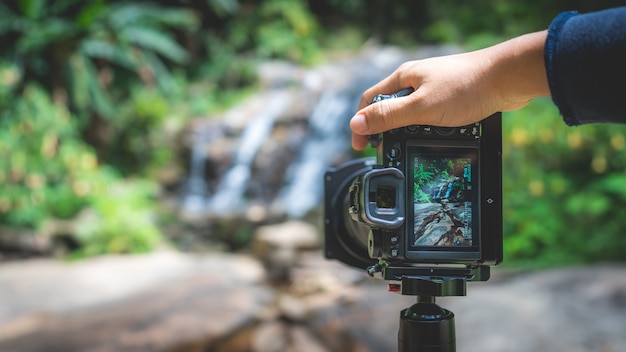 Digital Camera With Nature Background