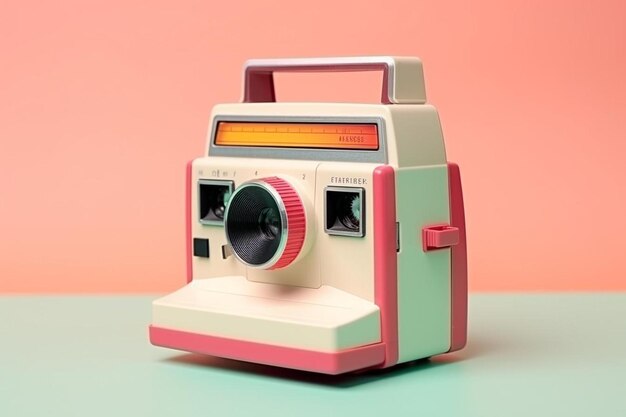 a digital camera with a pink background and a pink background.