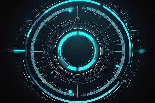 Digital circle circuit background futuristic technology