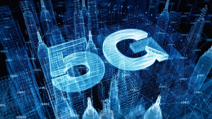 Photo digital city digital cyberspace 5g high-speed connection