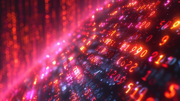 Digital code and numbers abstract background a representation of ...