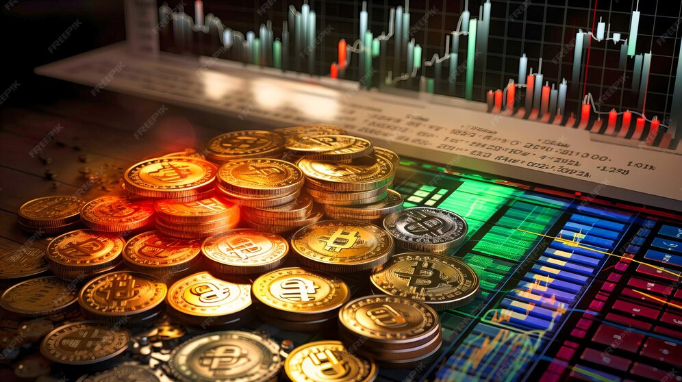 Premium AI Image Digital Coin Predictions Using Charts to Understand