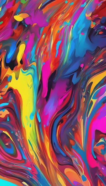 Digital Colorful Paint Wallpaper