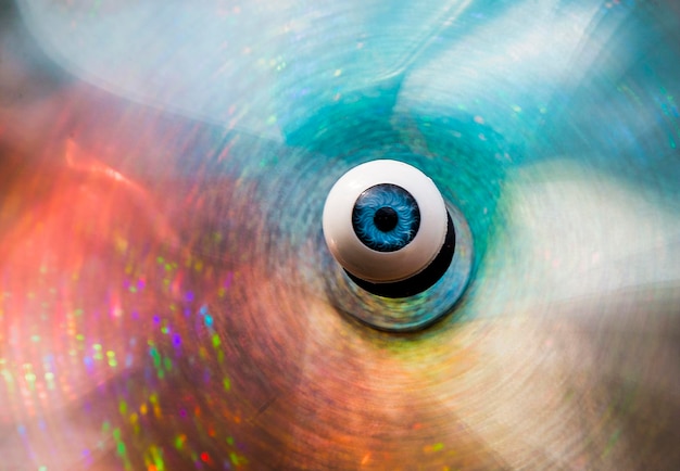 digital composite image of eye