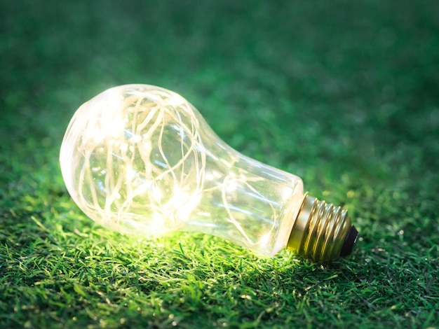 digital composite image of light bulb